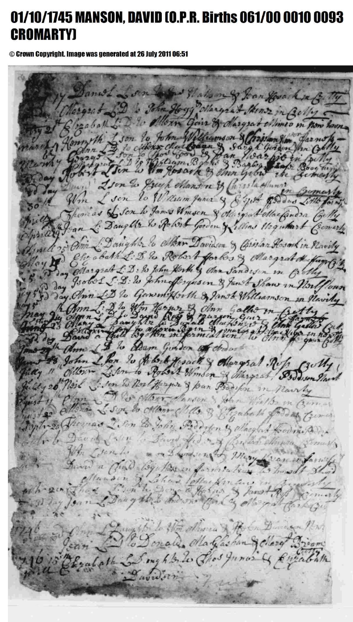 Birth, 1745 โ David Manson 1745 Birth.pdf