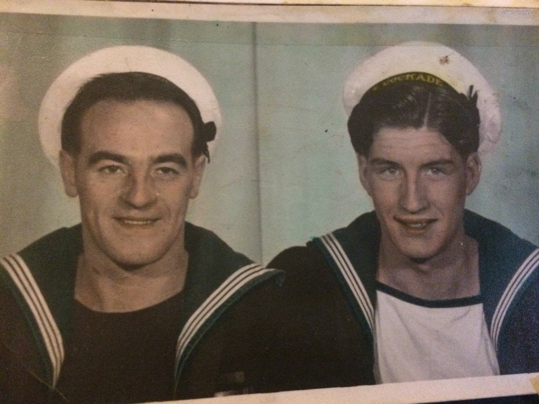 William McClure with a friend from HMS Cockade